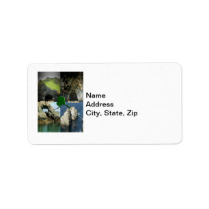 Rock Formations and Caves in Alaska Collage Label