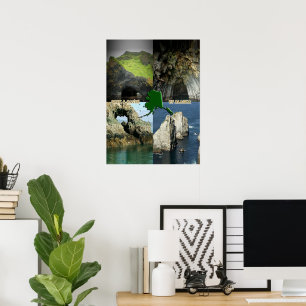 Rock Formations and Caves in Alaska Collage Poster