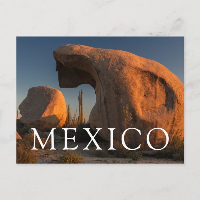Rock Formations At Sunset Postcard (Front)