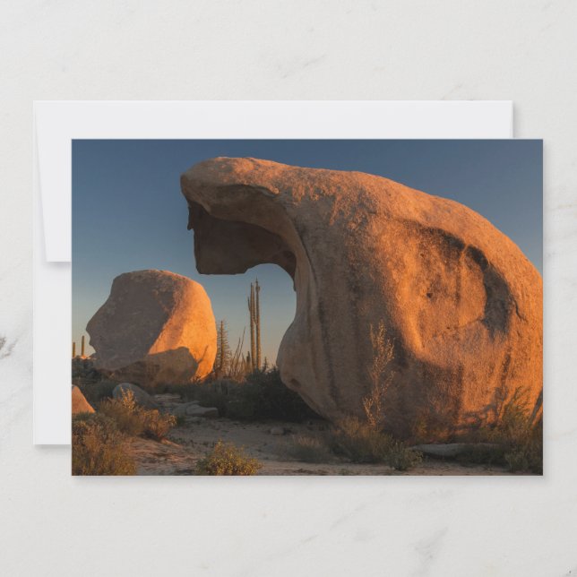 Rock Formations At Sunset Thank You Card (Front)