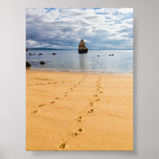 Rock formations in Algarve Poster