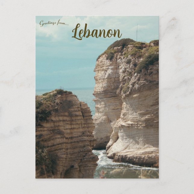 Rock Formations in Lebanon Postcard (Front)
