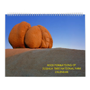 "Rock Formations Of Joshua Tree National Park"  Calendar