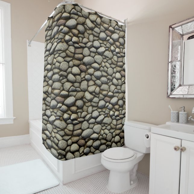 Rock Garden Shower Curtain (In Situ)