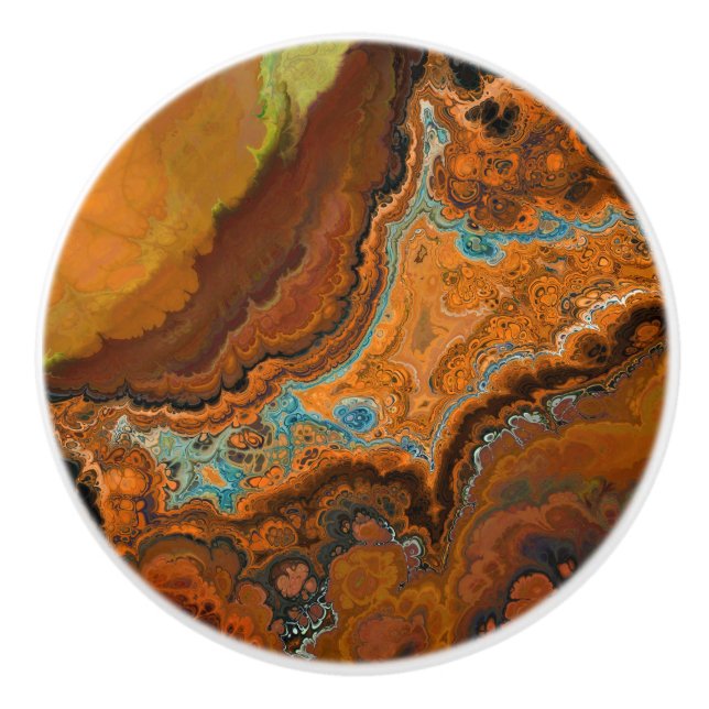 Rock Geometry Abstract Natural Art Ceramic Knob (Front)