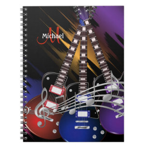 Rock Guitar Music - Personalise Notebook