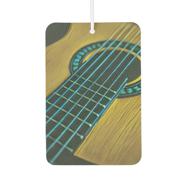 Rock guitar player car air freshener (Front)