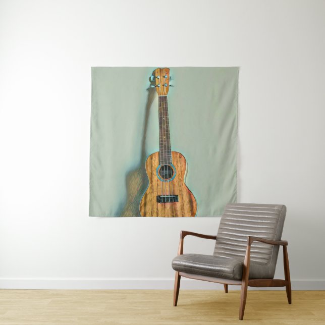 Rock guitar player tapestry (In Situ)