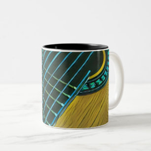 Rock guitar player Two-Tone coffee mug