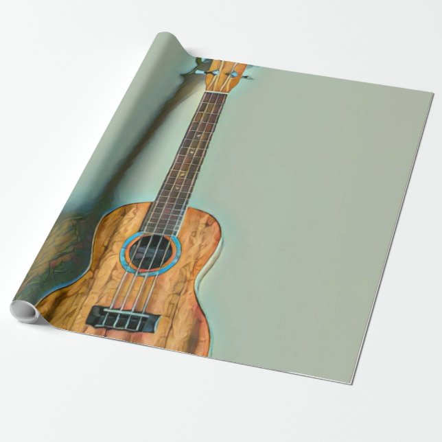 Rock guitar player wrapping paper (Unrolled)