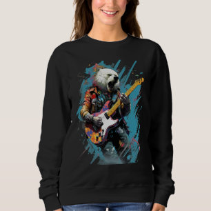 Rock Guitar Polar Bear Guitarist Sweatshirt