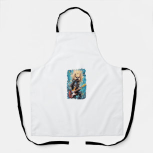 Rock Guitar Pomeranian Dog Guitarist Apron