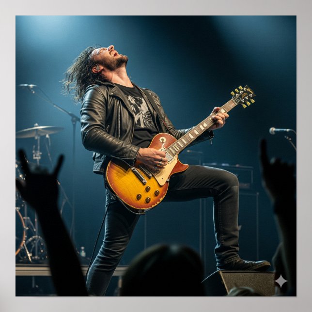 Rock Guitar Solo Poster (Front)