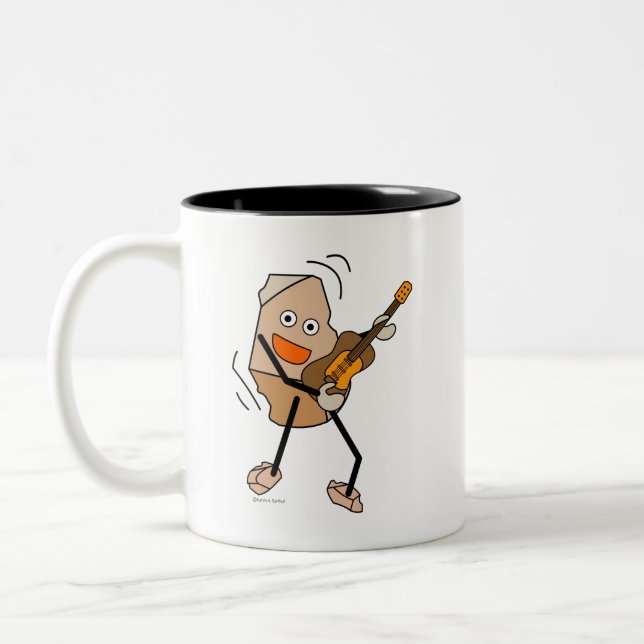 Rock Guitar Two-Tone Coffee Mug (Left)