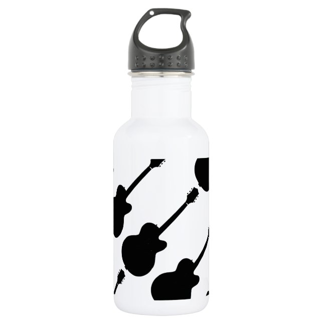 rock guitar vector 532 ml water bottle (Front)