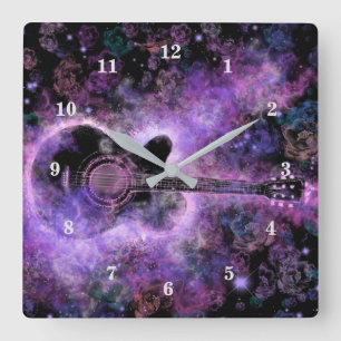 Rock Guitar Wall Clock Rock and Roll Music