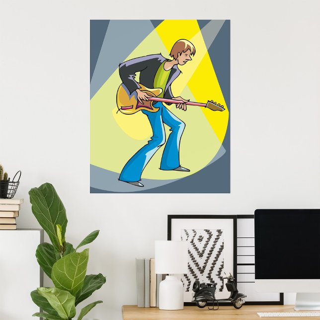 Rock Guitarist 70s Style Musician Poster (Creator Uploaded)
