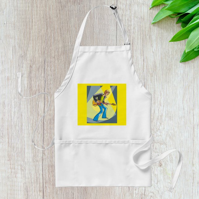 Rock Guitarist 70s Style Musician Standard Apron (Creator Uploaded)