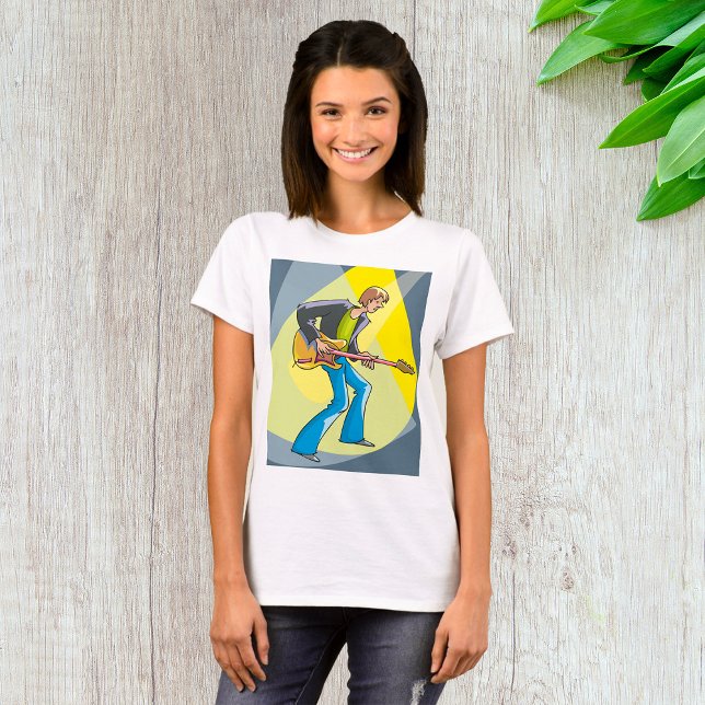 Rock Guitarist 70s Style Musician T-Shirt (Creator Uploaded)