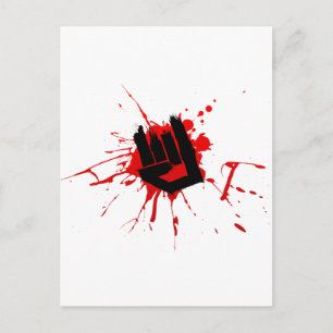 Rock Hand - Emo Rock Music Band Alternative Metal Postcard