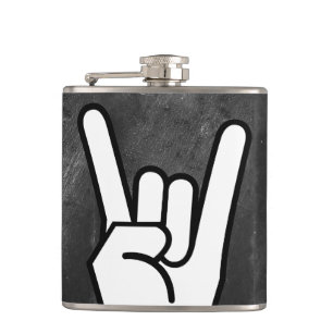 Rock Hand Hip Flask