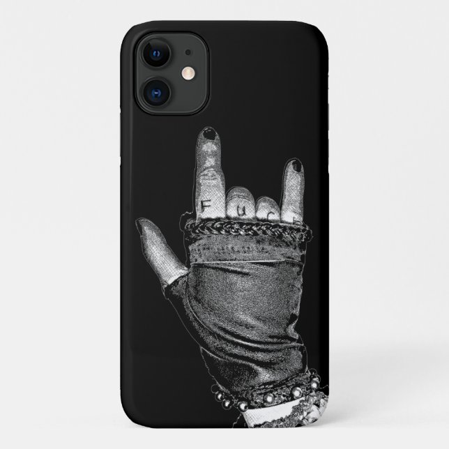 Rock Hand iPhone Cases (Back)
