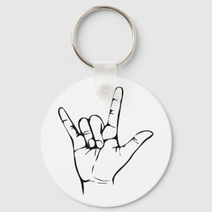rock hand key ring
