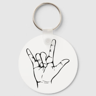 rock hand key ring