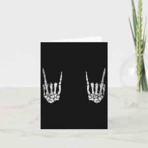 Rock Hand Lazy Halloween Costume Cool Bones 1 Card