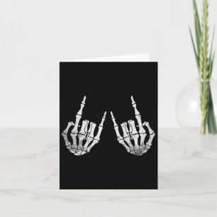Rock Hand Lazy Halloween Costume Cool Bones Card