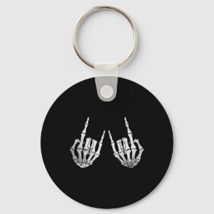 Rock Hand Lazy Halloween Costume Cool Bones Key Ring