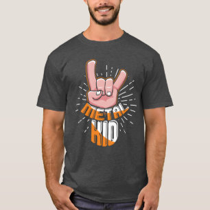 Rock Hand Metal Kid Music Lover Rocker Rock Sign f T-Shirt