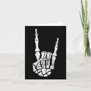 Rock Hand Pocket Lazy Halloween Costume Cool Bones Card