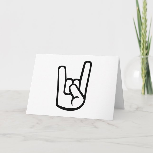 Rock Hand sign Card (Front)