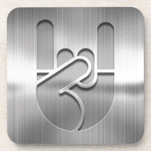 Rock Hand Steel Coaster