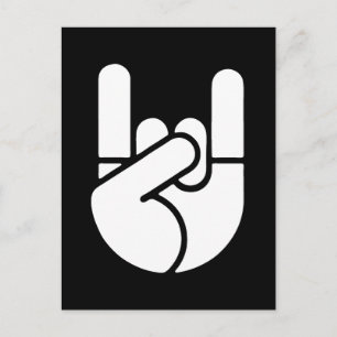 Rock Hand Stencil Postcard