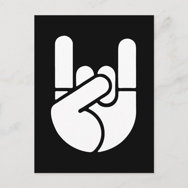 Rock Hand Stencil Postcard (Front)