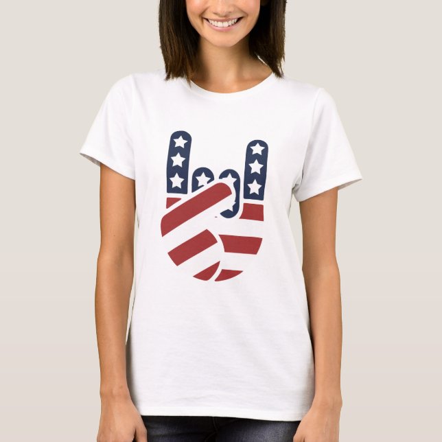 Rock Hand USA T-Shirt (Front)