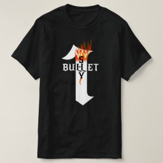 Rock Heavy Metal Musician One Bullet Shy Flames T-Shirt