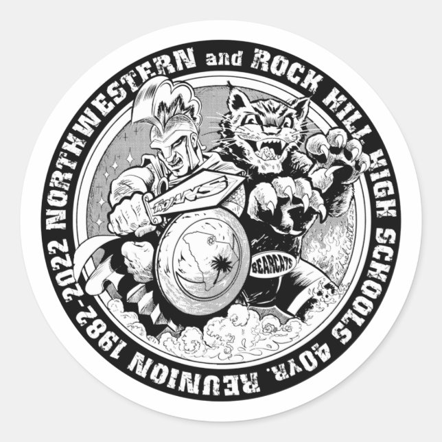 Rock Hill & Northwestern High Reunion Sticker (Front)