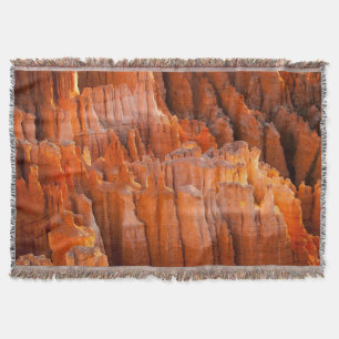 Rock Hoodoos in Morning Light Throw Blanket