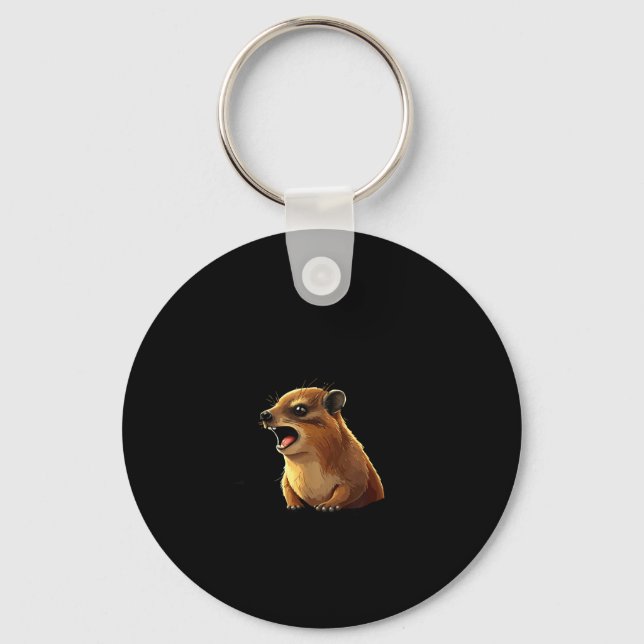 Rock Hyrax Awawa Ew People Funny Groundhog Die  Key Ring (Front)