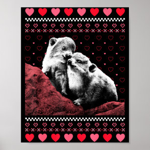 Rock Hyrax Valentine's Day Ugly Sweater Style  Poster
