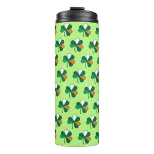 Rock Irish Vibes: Shamrock in Irish Flag Colours Thermal Tumbler