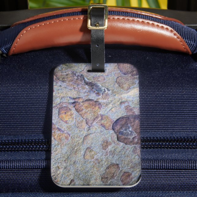 Rock Iron Ore Stone Luggage Tag (Front Insitu 2)