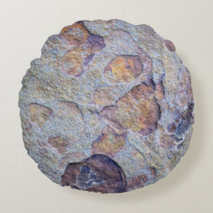 Rock Iron Ore Stone Round Cushion