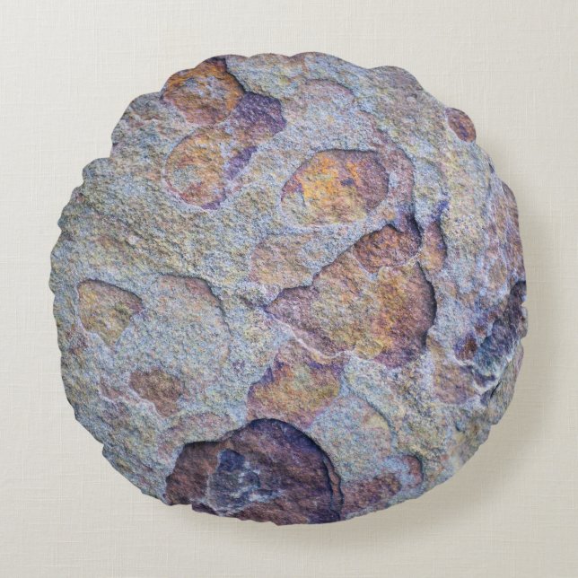 Rock Iron Ore Stone Round Cushion (Front)