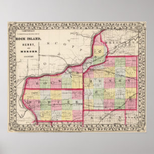 Rock Island, Henry, Mercer counties Poster