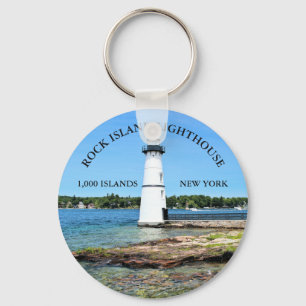 Rock Island Lighthouse, New York Keychain