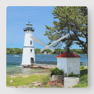 Rock Island Lighthouse, New York Wall Clock